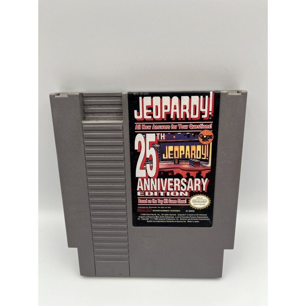 Jeopardy 25th Anniversary Edition (Nintendo NES, 1990) Cartridge Only Tested